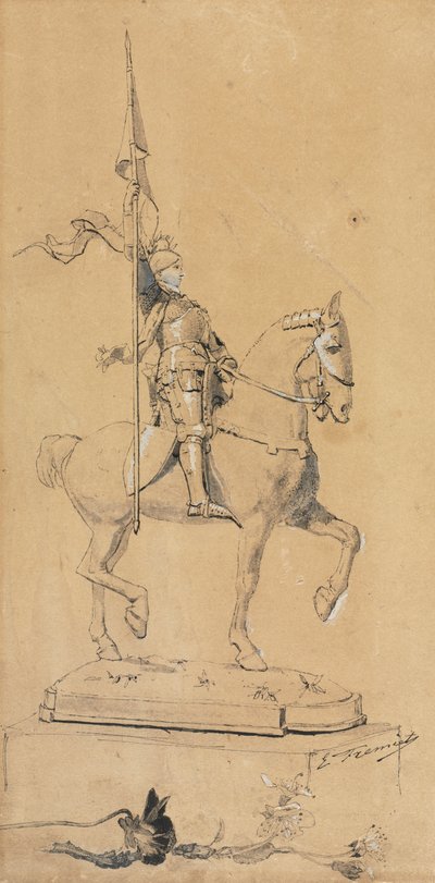 Jeanne of Arc lóháton alkotó: Emmanuel Fremiet
