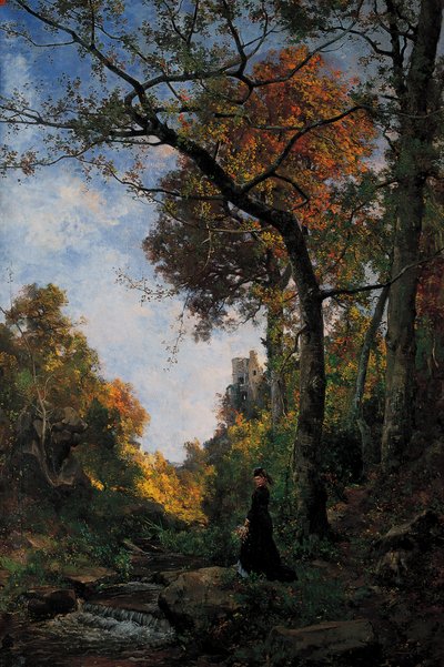 Cernay. Őszi séta alkotó: Emmanuel Lansyer