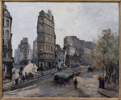Rue de la Lune, Beauregard és de Clery, kilátás a Boulevard Saint Denisre Párizsban alkotó: Emmanuel Lansyer