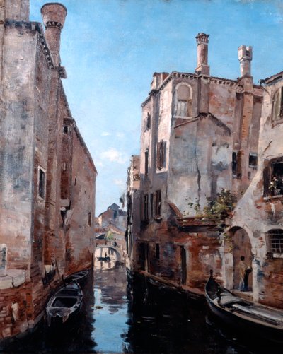 A San Sebastian-templom környéke, Velence, 1892. alkotó: Emmanuel Lansyer