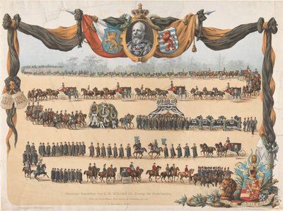 III. H. M. Willem holland király ünnepélyes temetése (...) 1890. december 4-én (cím a tárgyon) alkotó: Emrik and Binger