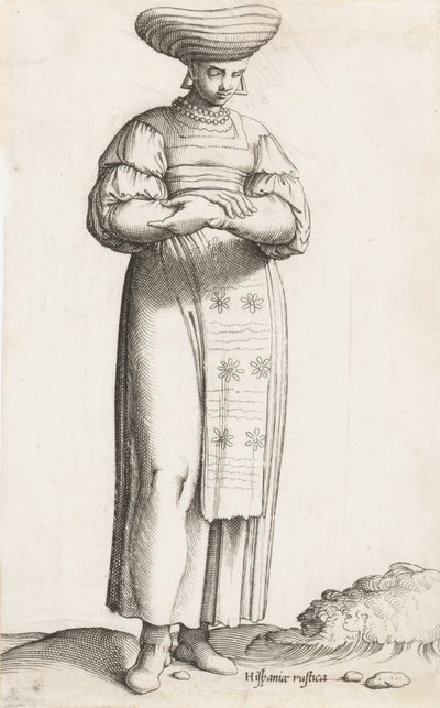 Jelmeztábla: Hispania Rustica mul. földön lévő címkével, kb. 1557-58. alkotó: Enea Vico