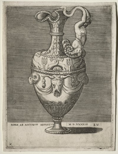 Delfinekkel díszített Ewer, 1543. alkotó: Enea Vico