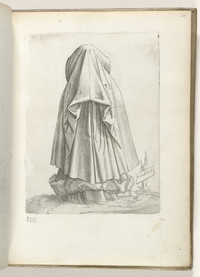Flandres (cím a tárgyon) Een vrouw uit Vlaanderen, gekleed volgens de mode van ca. 1550 Korunk különböző nemzeteinek attitűdjei (sorozat címe) alkotó: Enea Vico