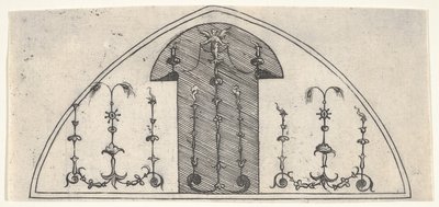 Lancetta alakú, groteszk díszítésű tábla, 1541. alkotó: Enea Vico