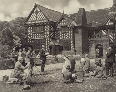 Rajzóra a Speke Hallban (f/w fotó) alkotó: English Photographer