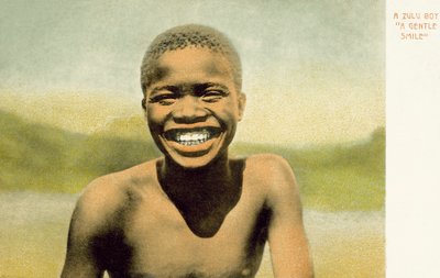 Zulu fiú, szelíd mosoly (színes fotó) alkotó: English Photographer