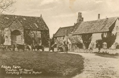 Abbey Farm Prestonban, Yeovil közelében. 1913-ban feladott képeslap. alkotó: English Photographer