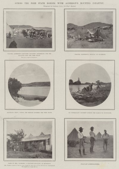 Át a szabad állam határán Aldersons lovas gyalogsággal alkotó: English Photographer