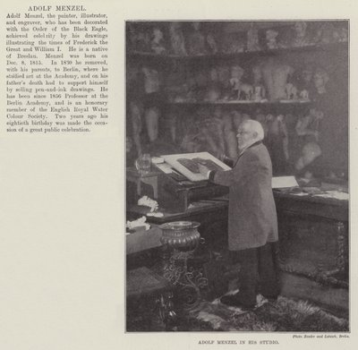 Adolf Menzel stúdiójában alkotó: English Photographer