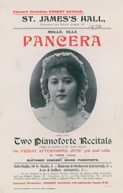 Ella Pancera koncertjének reklámja alkotó: English Photographer