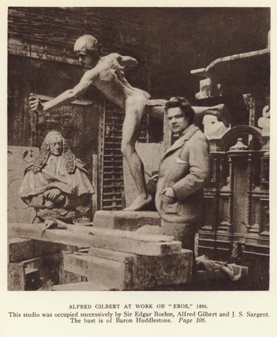 Alfred Gilbert, angol szobrász Eroszon dolgozik alkotó: English Photographer