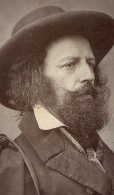 Alfred Lord Tennyson, költő, portré (f/w fotó) alkotó: English Photographer