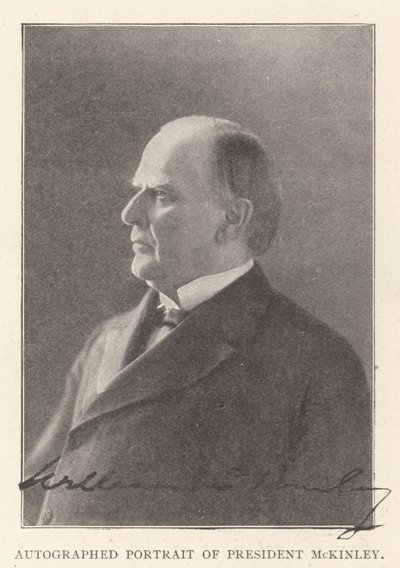 McKinley elnök dedikált portréja alkotó: English Photographer