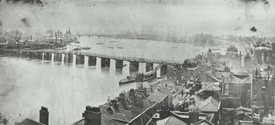 Battersea híd: kilátás a Chelsea Church Towerből, 1875 alkotó: English Photographer