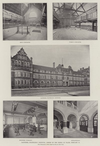 A Battersea Polytechnic Institute, amelyet a walesi herceg nyitott meg február 24-én alkotó: English Photographer