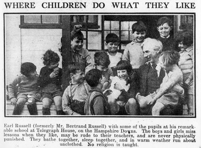 Bertrand Russell tanítványaival a Beacon Hill Iskolában, 1931 alkotó: English Photographer