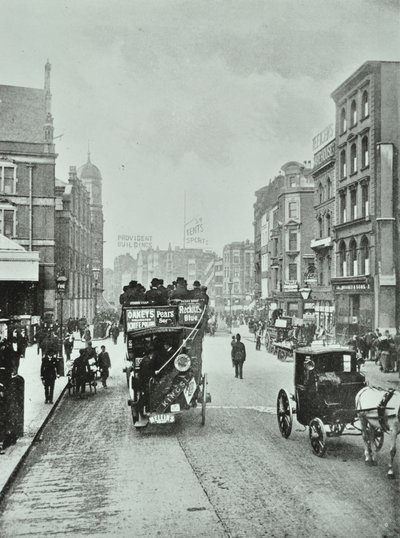 Bishopsgate: a Liverpool Streettől északra, London, 1890 alkotó: English Photographer