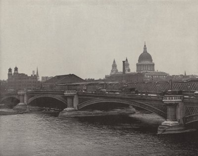 Blackfriars Bridge (fekete-fehér fotó) alkotó: English Photographer