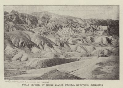 Borax betétek Monte Blanco, Funeral Mountains, California alkotó: English Photographer