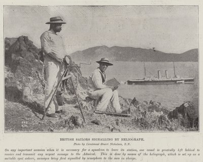 Brit tengerészek jelzése a Heliograph által alkotó: English Photographer