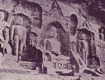 Buddhista alakok, Boldog völgy, Gwalior alkotó: English Photographer