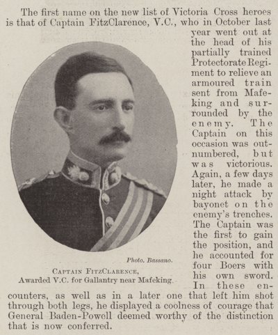 FitzClarence kapitány, a Mafeking melletti vitézségért kitüntetett VC alkotó: English Photographer
