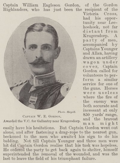 W E Gordon kapitány, a Krugersdorp melletti vitézségért kitüntetést kapta alkotó: English Photographer