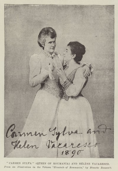Carmen Sylva (Románia királynője) és Helene Vacaresco alkotó: English Photographer