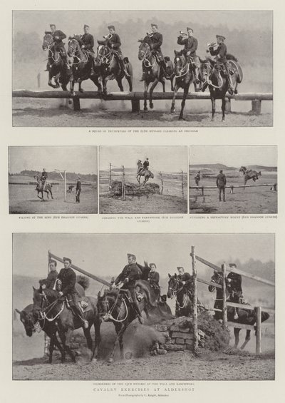 Lovassági gyakorlatok Aldershotban alkotó: English Photographer