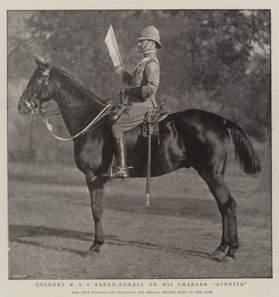 R S S Baden-Powell ezredes a Charger Aconite-ján alkotó: English Photographer