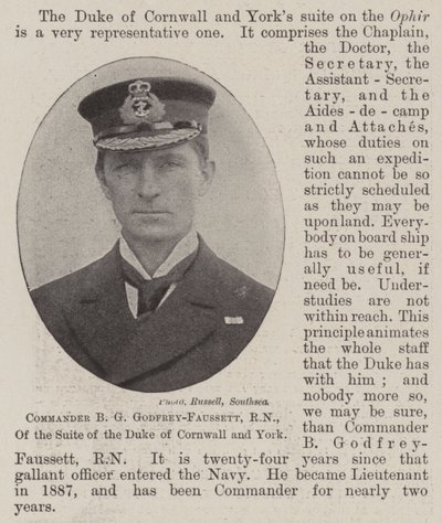 B G Godfrey-Faussett parancsnok, RN, Cornwall és York hercegének lakosztályából alkotó: English Photographer