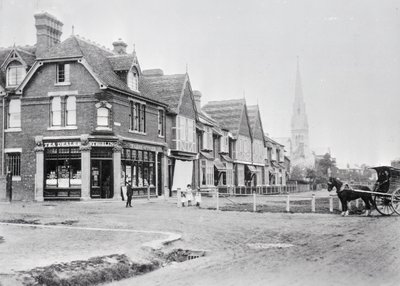 Chase Side és Chase Green Avenue sarka, 1890 körüli fekete-fehér fotó) alkotó: English Photographer