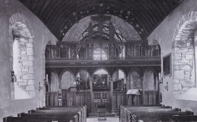 Cornwall: The Screen, St Crantock Church (f/w fotó) alkotó: English Photographer