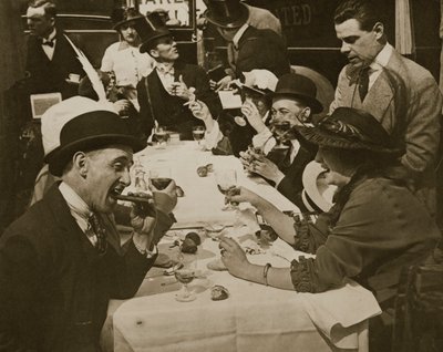 Derby Day ebédparti, Horace W. Nichols nyomata, 1910 körül (fotónyomat) alkotó: English Photographer