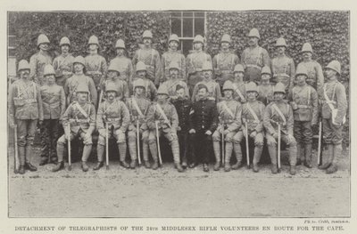 A 24. Middlesex puskás önkéntesek távírói különítménye úton a Fokföld felé alkotó: English Photographer