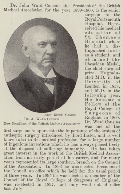 Dr. J Ward Cousins, a Brit Orvosi Szövetség új elnöke alkotó: English Photographer
