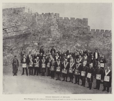 Angol szabadkőművesek Jeruzsálemben alkotó: English Photographer