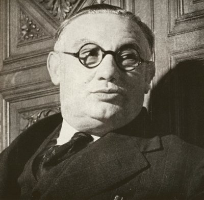 Ernest Bevin, portré, 1940 körül (fekete-fehér fotó) alkotó: English Photographer