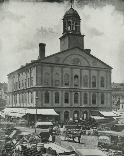 Faneuil Hall, Boston (f/w fotó) alkotó: English Photographer