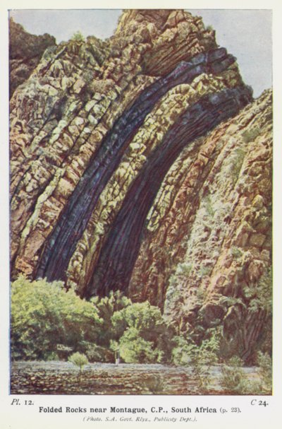 Folded Rocks közelében Montague, CP, Dél-Afrika alkotó: English Photographer