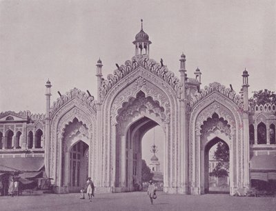 Gateway Hussainabad piac, Lucknow alkotó: English Photographer