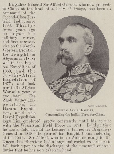 Sir A Gaselee tábornok, az indiai haderő parancsnoka Kínában alkotó: English Photographer