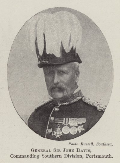 Sir John Davis tábornok, a déli hadosztály parancsnoka, Portsmouth alkotó: English Photographer