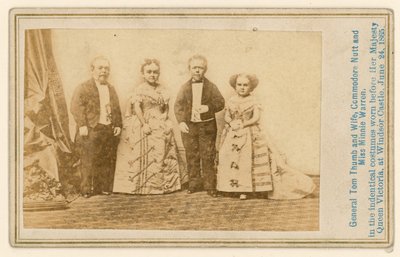 Tom Thumb tábornok és felesége, Commadore Nutt és Miss Minnie Warren alkotó: English Photographer