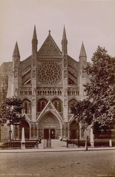 A Westminster Abbey északi tornácának általános képe alkotó: English Photographer