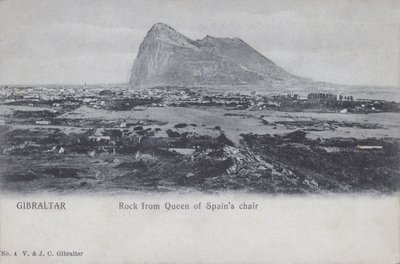 Gibraltár, szikla a spanyol királynő székéből (f/w fotó) alkotó: English Photographer