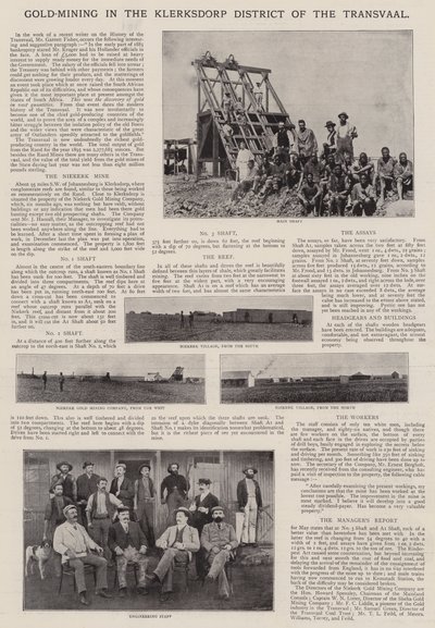 Aranybányászat a Transvaal Klerksdorp kerületében alkotó: English Photographer