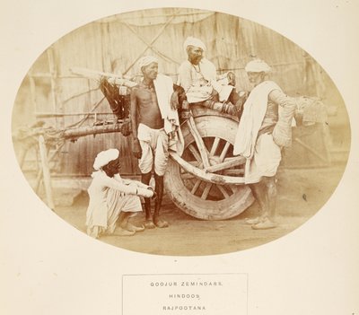 Goodjur Zemindars, Hindoos, Rajpootana, The People of India, J. Forbes Watson, megjelent 1868 (albumnyomat) alkotó: English Photographer