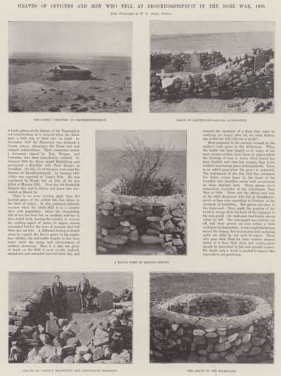 Az 1880-as búr háborúban Bronkhorstspruitnál elesett tisztek és férfiak sírjai alkotó: English Photographer